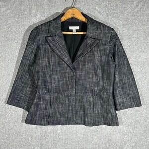 Grey Dress Barn Y2K office style heathered‎ blazer with 3/4 sleeves